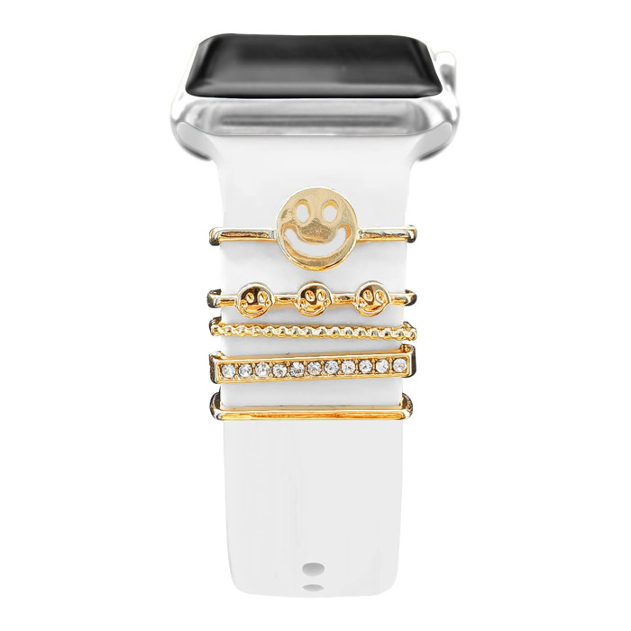 5Pcs Charms for Apple Watch and Galaxy Watch Bands Diamond  Fashionable Accessories