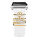 Smile 5Pcs Charms for Apple Watch and Galaxy Watch Bands Diamond  Fashionable Accessories