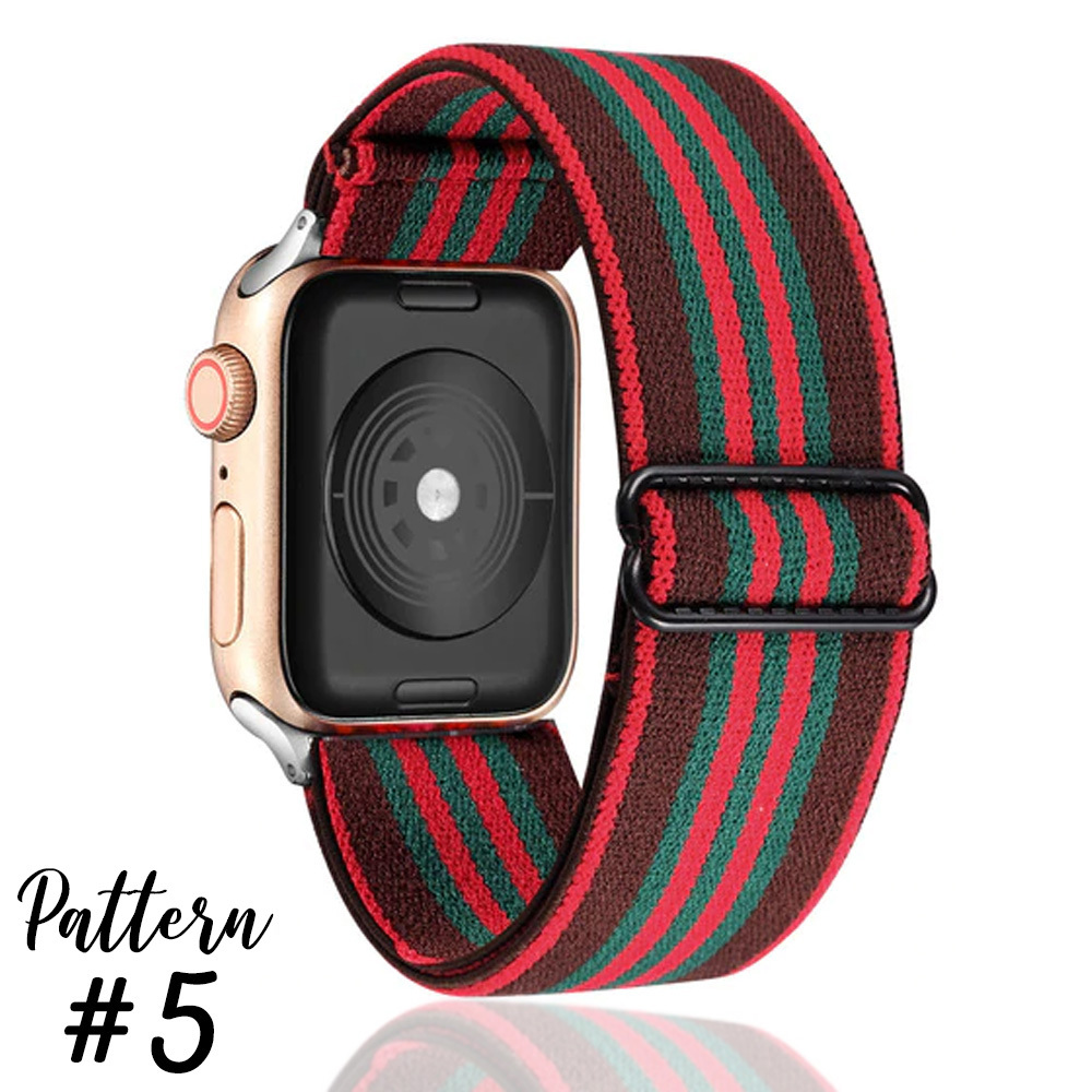 Nylon Elastic Band for Apple Watch 38/40/41mm and 42/44/45/46/49mm All Series