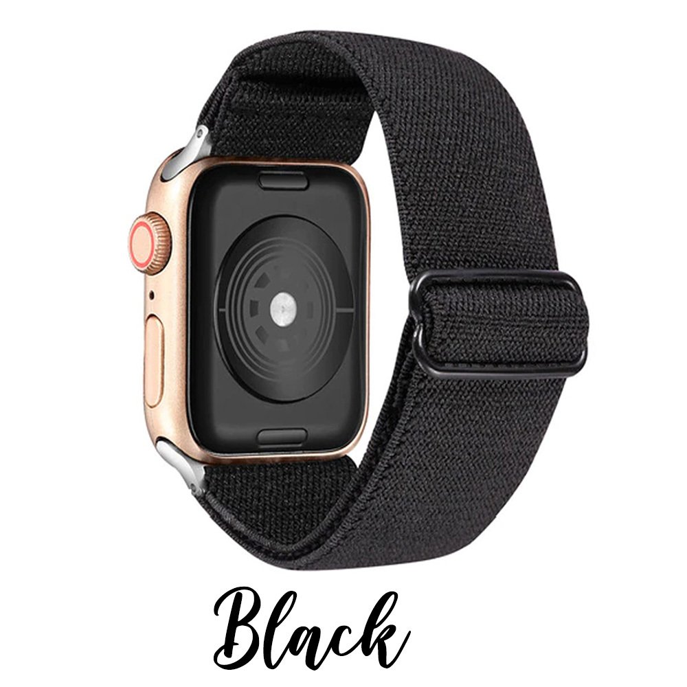 Nylon Elastic Band for Apple Watch 38/40/41mm and 42/44/45/46/49mm All Series in different colors