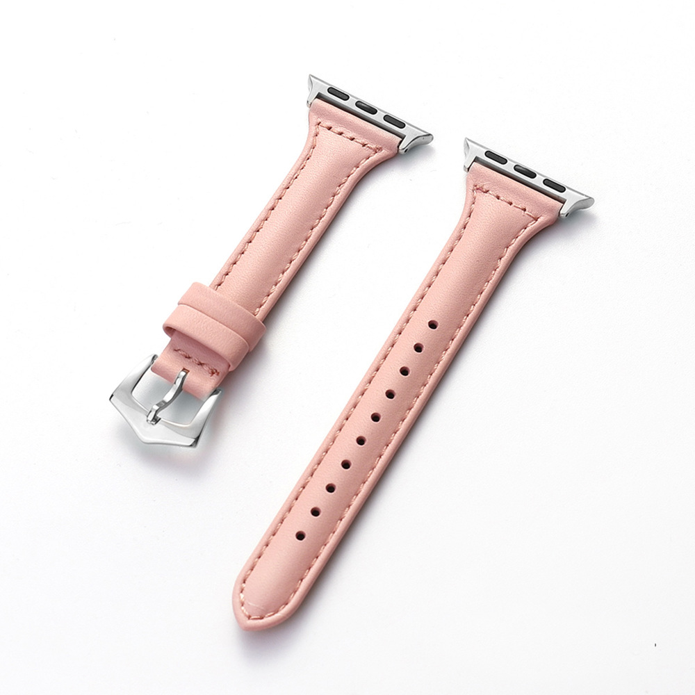 Slim Leather Band for Apple Watch 38/40/41mm and 42/44/45/46/49mm All Series