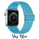  Nylon Elastic Band for Apple Watch 38/40/41mm and 42/44/45/46/49mm All Series in different colors