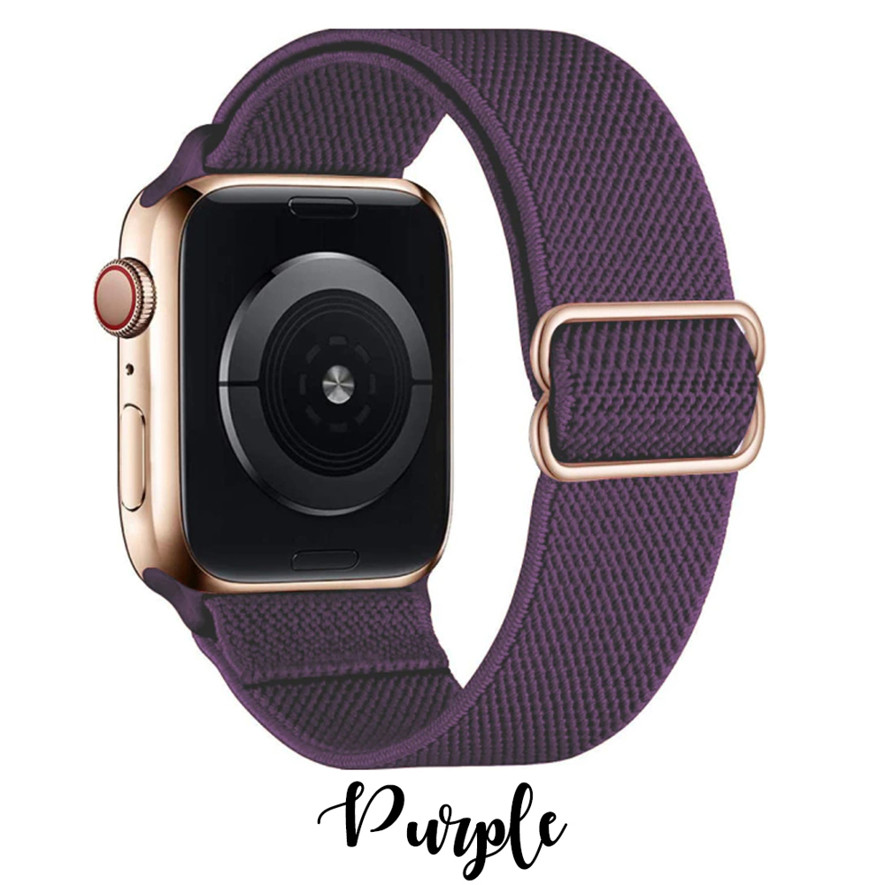 Nylon Elastic Band for Apple Watch 38/40/41mm and 42/44/45/46/49mm All Series in different colors