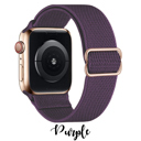  Nylon Elastic Band for Apple Watch 38/40/41mm and 42/44/45/46/49mm All Series in different colors