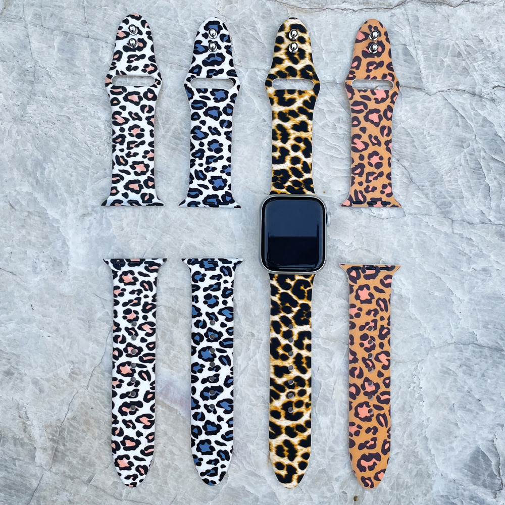 Leopard Silicone Band for Apple Watch 38/40/41mm and 42/44/45/46/49mm All Series