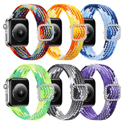 Nylon Elastic Band for Apple Watch 38/40/41mm and 42/44/45/46/49mm All Series