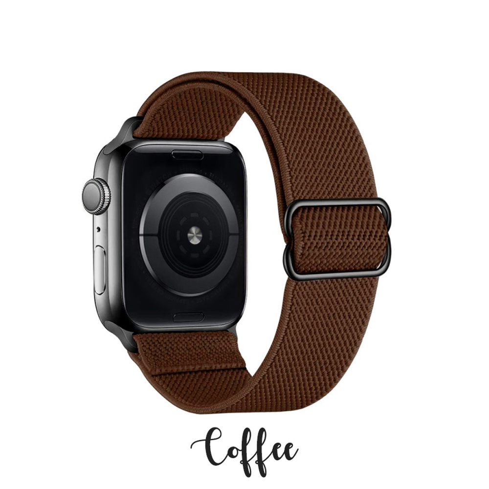 Nylon Elastic Band for Apple Watch 38/40/41mm and 42/44/45/46/49mm All Series in different colors