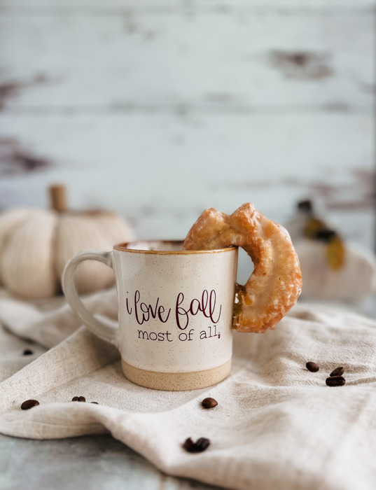 I Love Fall Most of All | Rustic Fall Coffee Mug | Ceramic with Stone Bottom | Dishwasher and Microwave Safe | 13 oz