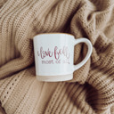  I Love Fall Most of All | Rustic Fall Coffee Mug | Ceramic with Stone Bottom | Dishwasher and Microwave Safe | 13 oz