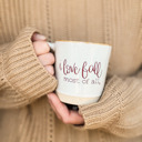  I Love Fall Most of All | Rustic Fall Coffee Mug | Ceramic with Stone Bottom | Dishwasher and Microwave Safe | 13 oz