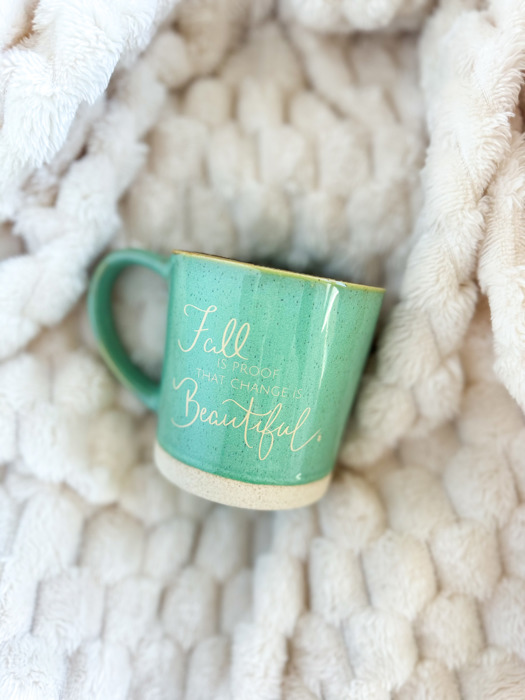 Fall Is Proof That Change Is Beautiful | Rustic Fall Coffee Mug | Ceramic and Stone Bottom | Dishwasher and Microwave Safe | 13 oz