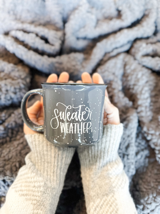 Sweater Weather | Campfire Coffee Mug | Fall Mug | Ceramic | Dishwasher and Microwave Safe | 15 oz