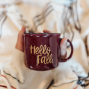  Hello Fall | Campfire Coffee Mug | Fall Ceramic Mug | Dishwasher and Microwave Safe | 15 oz