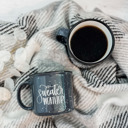  Sweater Weather | Campfire Coffee Mug | Fall Mug | Ceramic | Dishwasher and Microwave Safe | 15 oz