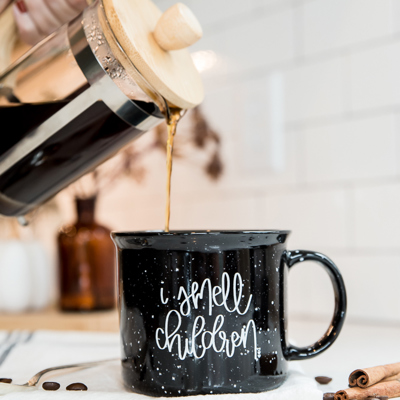 I Smell Children | Campfire Coffee Mug | Halloween | Fall Mug | Ceramic | Dishwasher and Microwave Safe | 15 oz