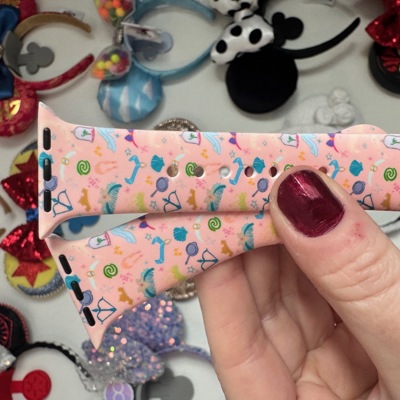 Princess Icons Watch Band for Replacement Apple Watches -- Size 42/44/45mm m/l ONLY