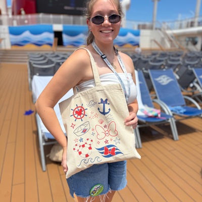 Disney Cruise Inspired Cotton Canvas Tote Bag