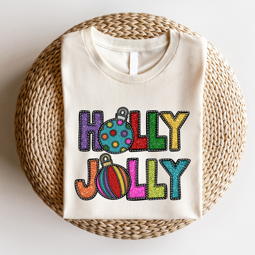 Women's Holly Jolly Graphic Christmas Tee