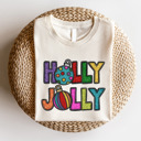  Women's Holly Jolly Graphic Christmas Tee