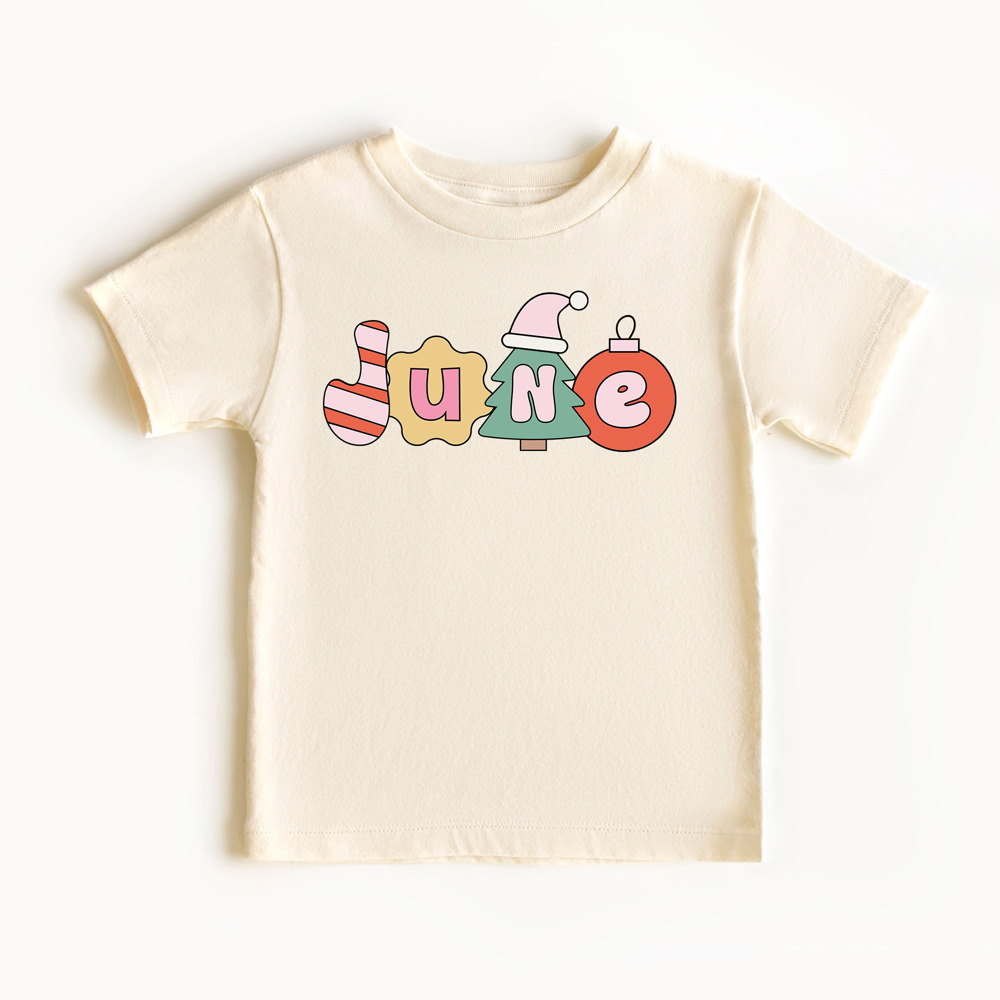 Kid's Retro Christmas Name Graphic Tee | Boys & Girls