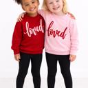  Loved Puff Print Valentine Sweatshirt (Baby–Youth)