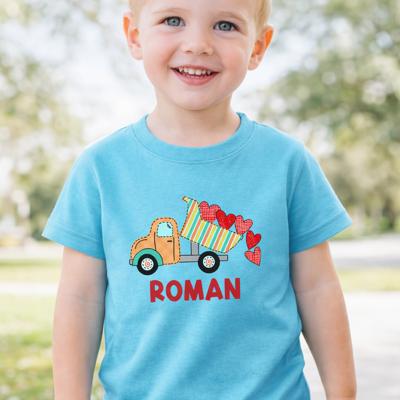 Personalized Valentine Truck Tee | Kids 2T–YXL