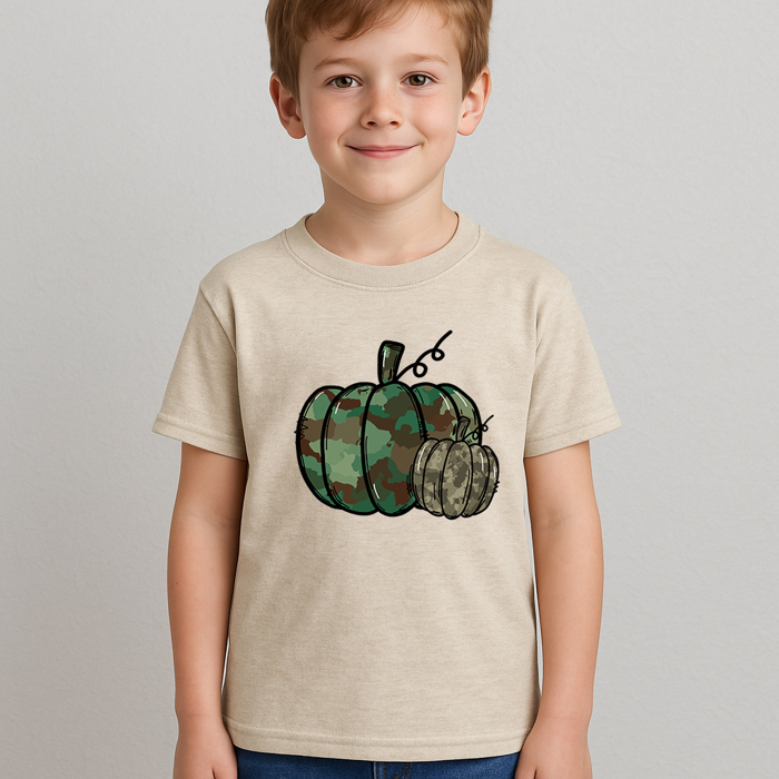 Boy's Camo Pumpkin Tee