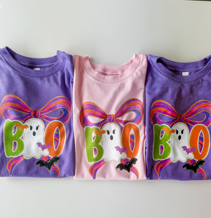 Girl's Halloween Boo Shirt