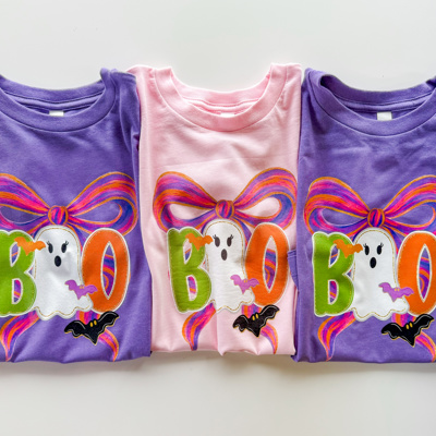 Girl's Halloween Boo Shirt