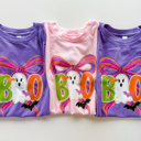  Girl's Halloween Boo Shirt