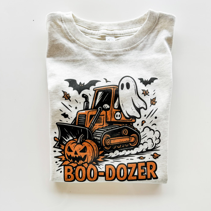 Boo-Dozer Kids Halloween Tee