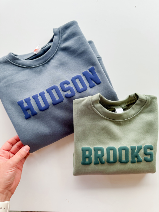 Boy's Puff Name Sweatshirt