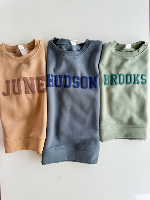 Boy's Puff Name Sweatshirt