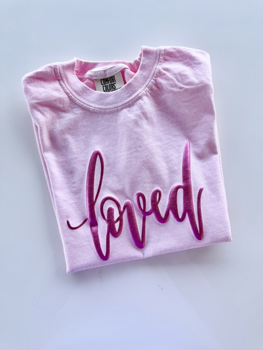 Loved Puff Print Youth Tee