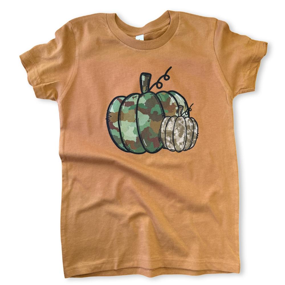 Youth Boy's Camo Pumpkin Graphic Tee