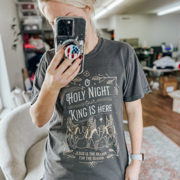 O Holy Night Graphic Comfort Colors Tee