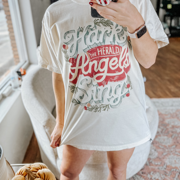 Hark the Herald Angels Sing Comfort Colors Tee