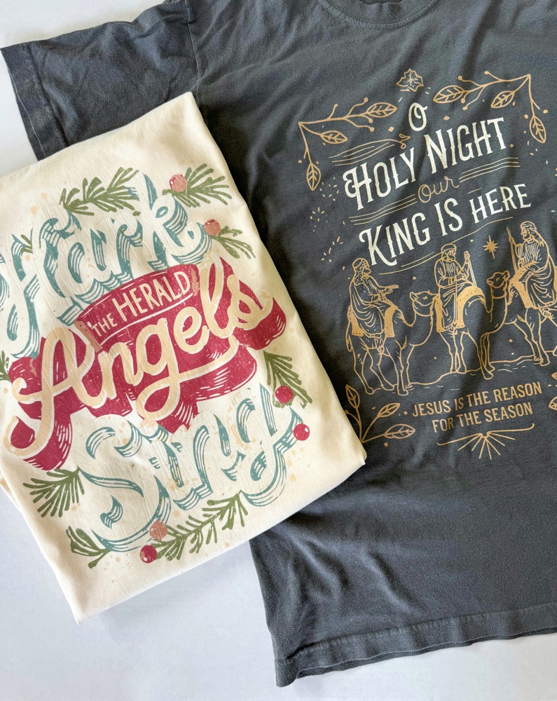 Hark the Herald Angels Sing Comfort Colors Tee