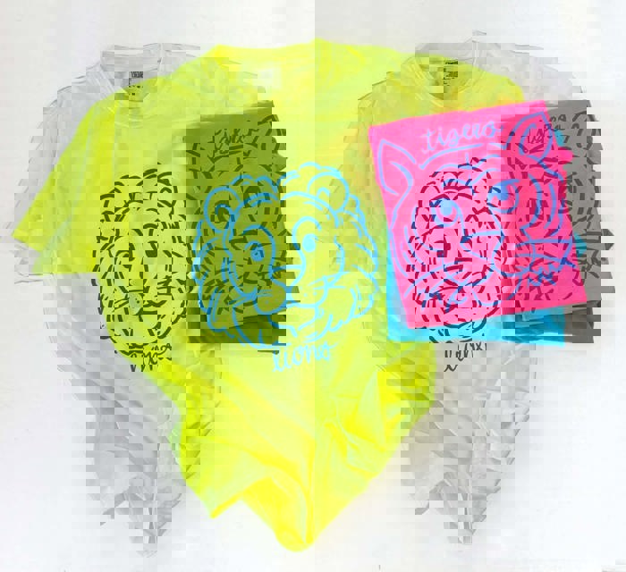 Neon Mascot Doodle Comfort Color Tees
