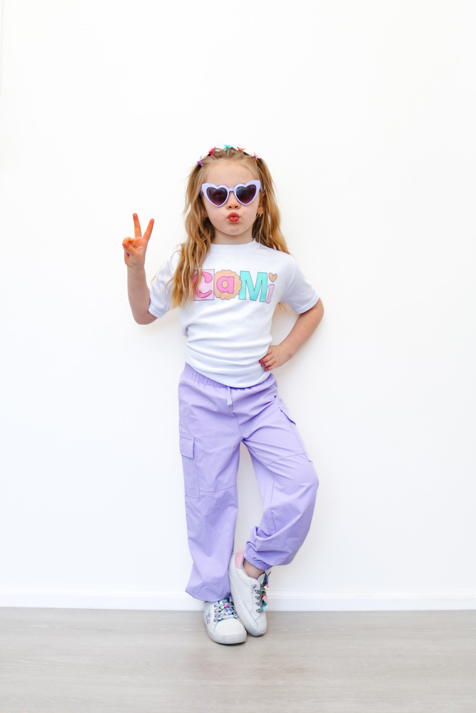 Retro Name Personalized Girl's Graphic Tee