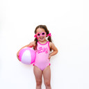  Toddler Barbie Inspired Personalized One Piece Bathing Suit