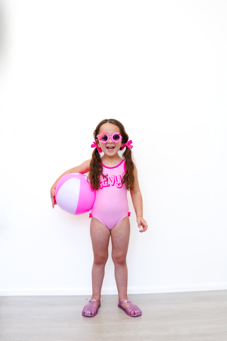 Toddler Barbie Inspired Personalized One Piece Bathing Suit