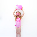  Toddler Barbie Inspired Personalized One Piece Bathing Suit