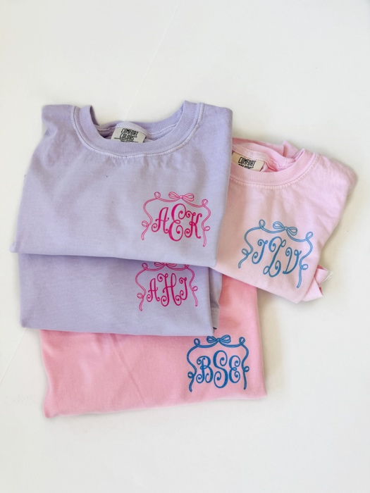 Girly Monogram Bow Tee