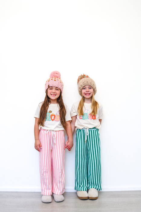 Kid's Retro Christmas Name Graphic Tee | Boys & Girls