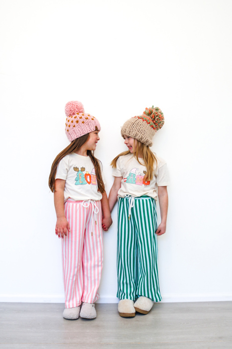 Kid's Retro Christmas Name Graphic Tee | Boys & Girls