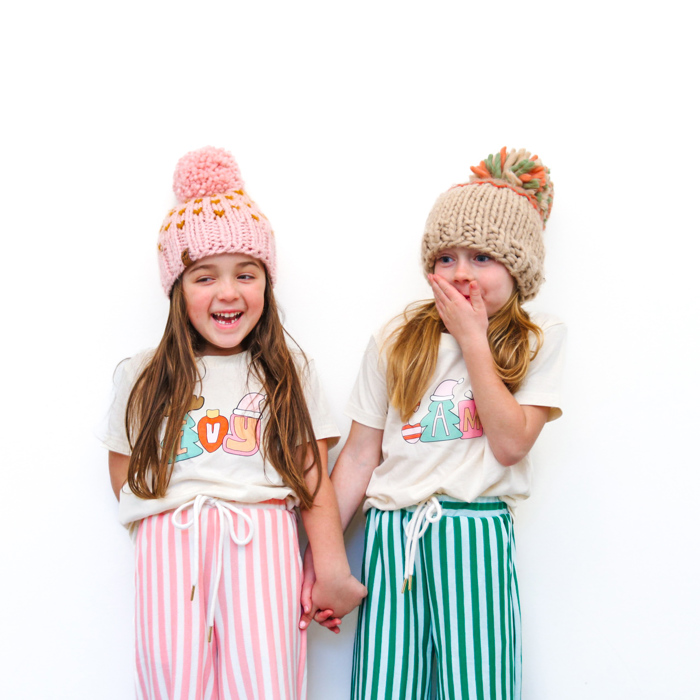 Kid's Retro Christmas Name Graphic Tee | Boys & Girls