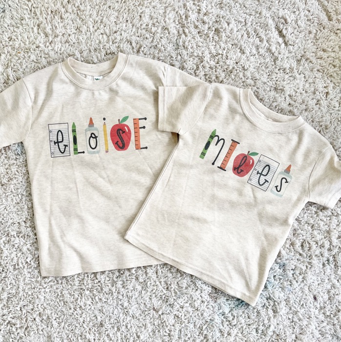 Kid's Back to School Personalized Tee