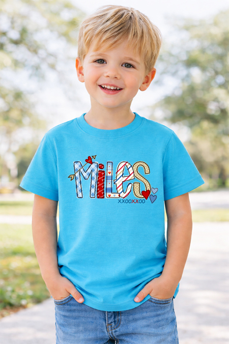 Personalized Valentine Name Tee | Kids 2T–YXL