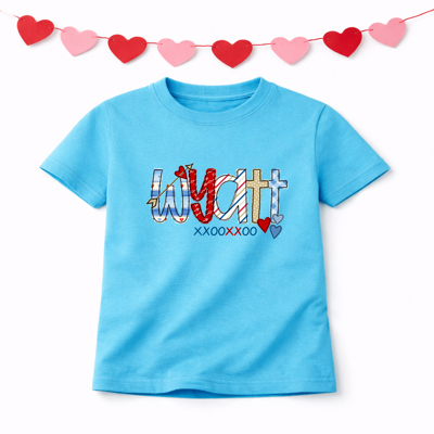 Personalized Valentine Name Tee | Kids 2T–YXL